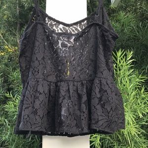 BCBGeneration Black Lace Tank top